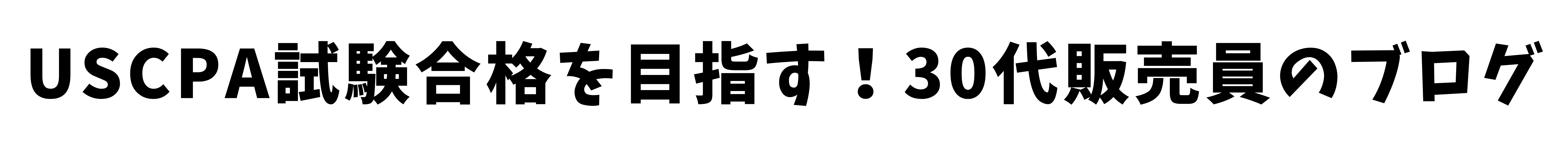 USCPA試験合格を目指す！30代販売員のブログ